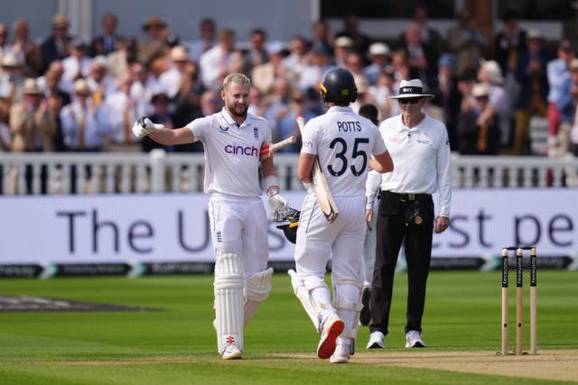 Gus Atkinson helped put England on top in the second Test (John Walton/PA)