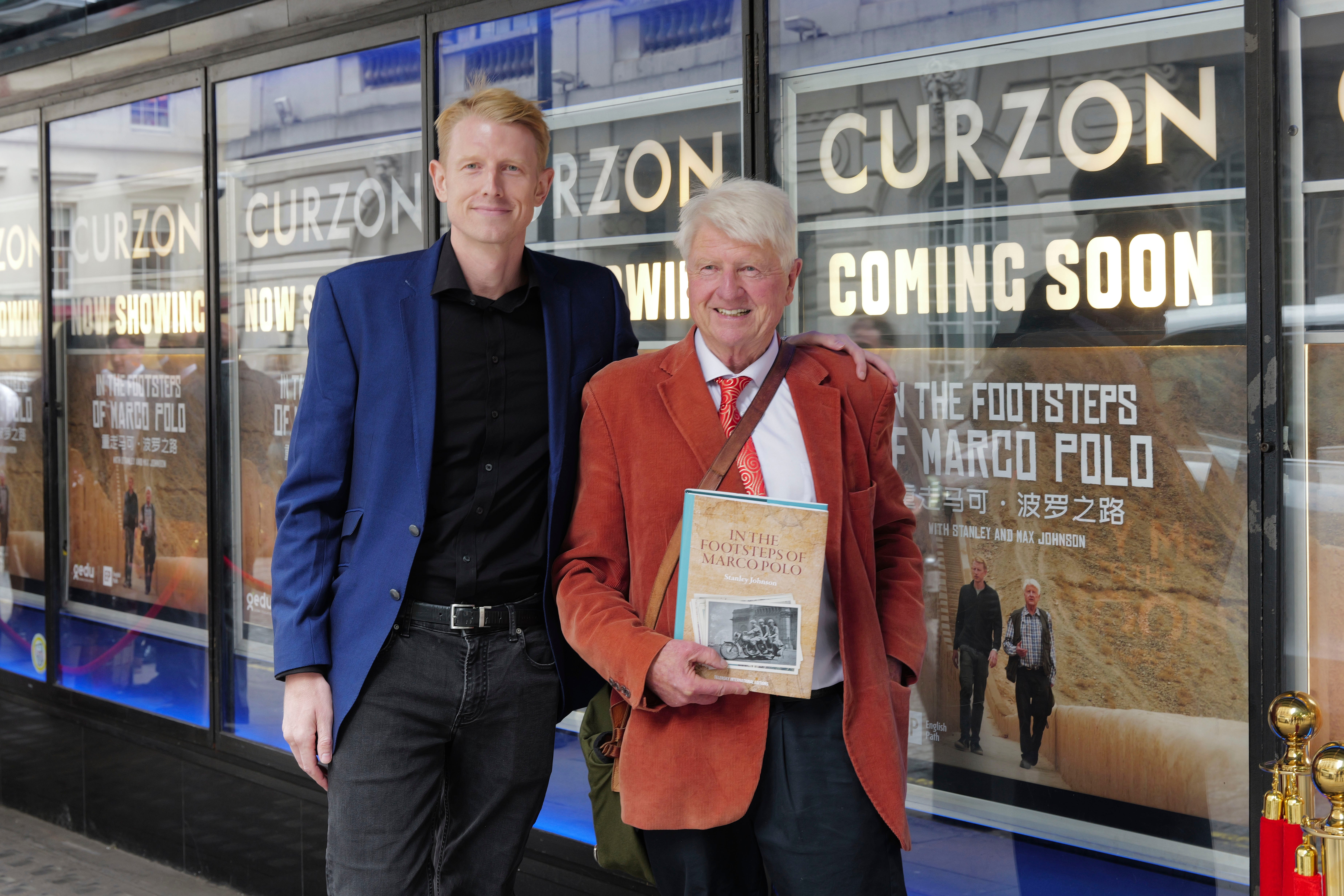 Stanley Johnson and Max Johnson at the premiere of their documentary in London in July