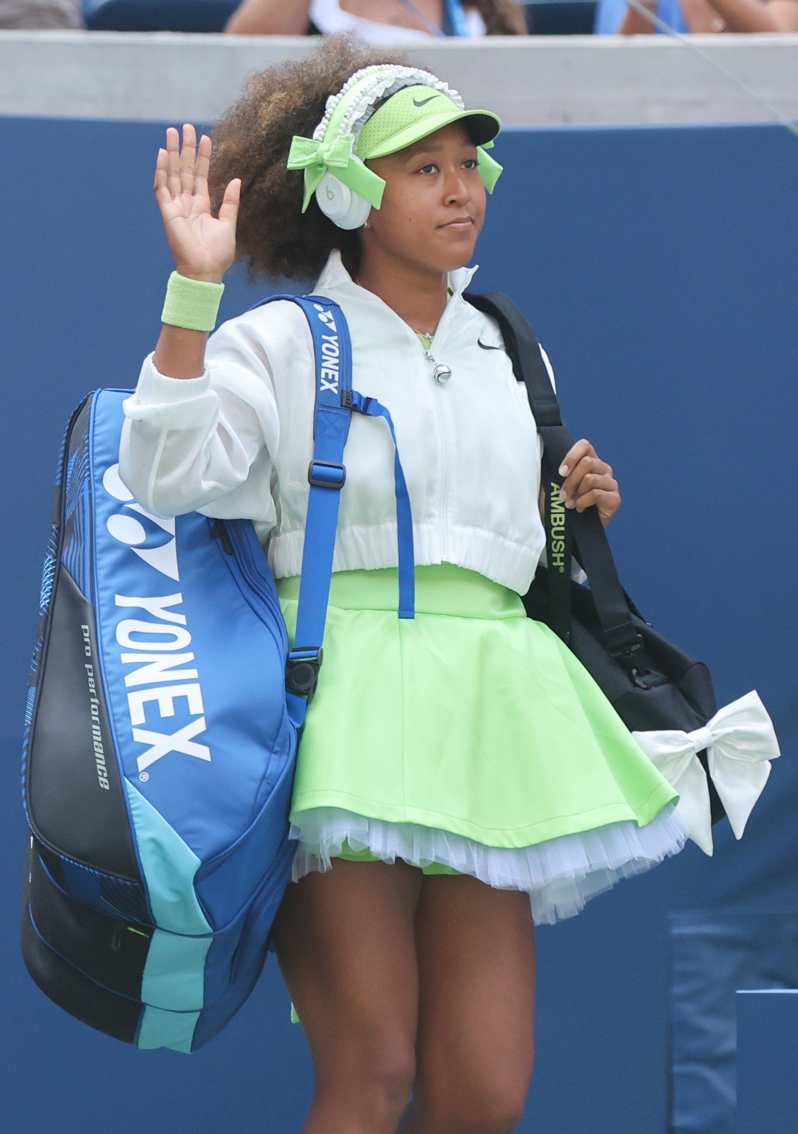 Naomi Osaka arrives at the 2025 US Open in custom Nikes by Yoon Ahn