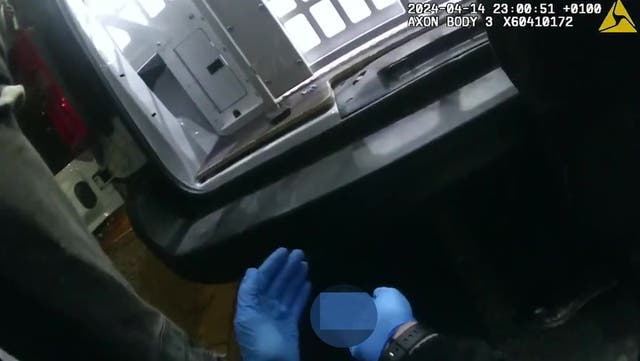 <p>Drug dealer caught red-handed as cocaine falls out of his trousers.</p>