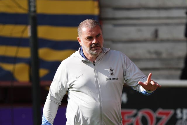 Ange Postecoglou declared himself happy with his Tottenham squad after a busy summer (Andrew Milligan/PA)