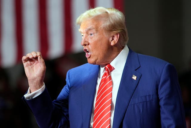 <p>Donald Trump, pictured in Pennsylvania on August 30, said he plans to vote against a Florida measure that would overturn the state’s six-week abortion ban - despite saying he disagrees with it. </p>