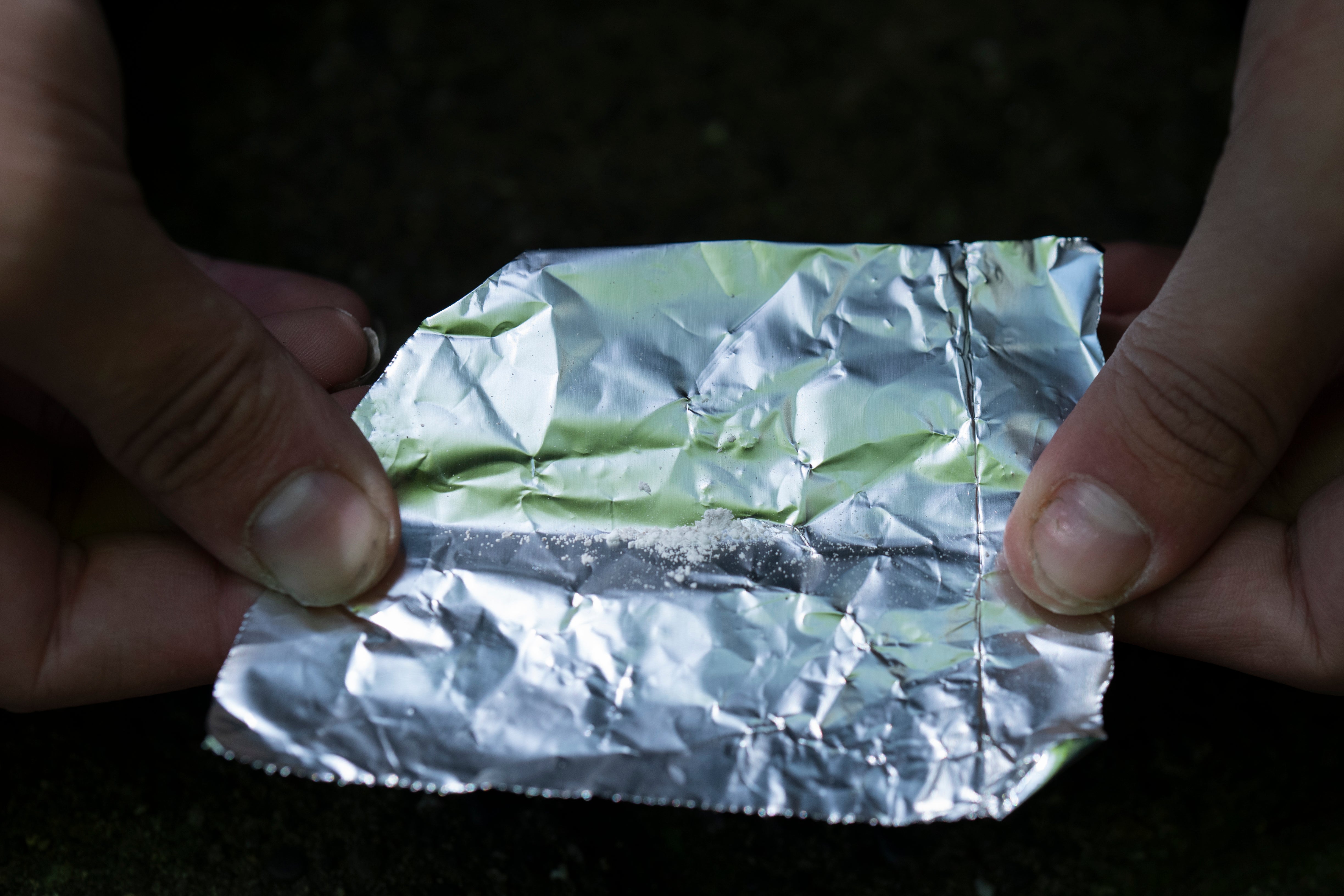 A person prepares to smoke fentany in June in Portland, Oregon. Trump has announced his intentions to lauch an advertising campaign against the drug