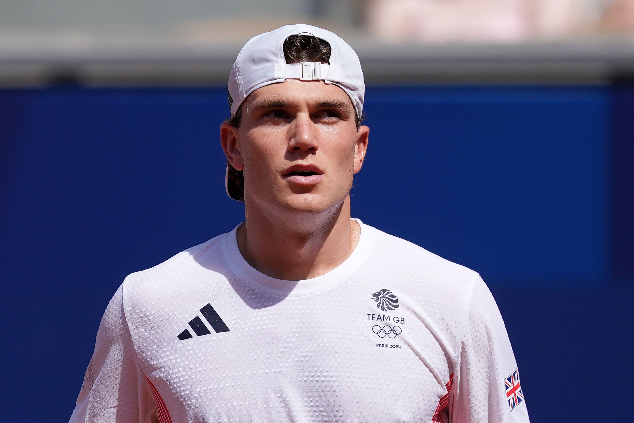 Jack Draper, pictured, and Dan Evans fly the British flag at the US Open on Saturday (Martin Rickett/PA)