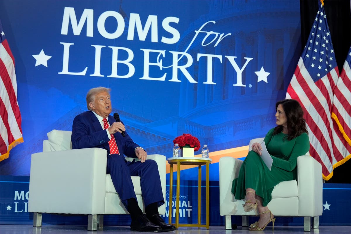 Moms for Liberty crowd laughs as Trump mockingly impersonates ally Elon Musk