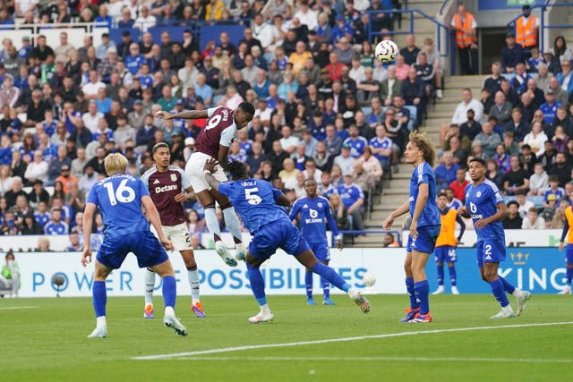 Jhon Duran stepped off the bench to help Aston Villa to a 2-1 win over Leicester (David Davies/PA)