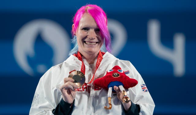 <p>At seven months pregnant Jodie Grinham won bronze in the para-archery in Paris.</p>