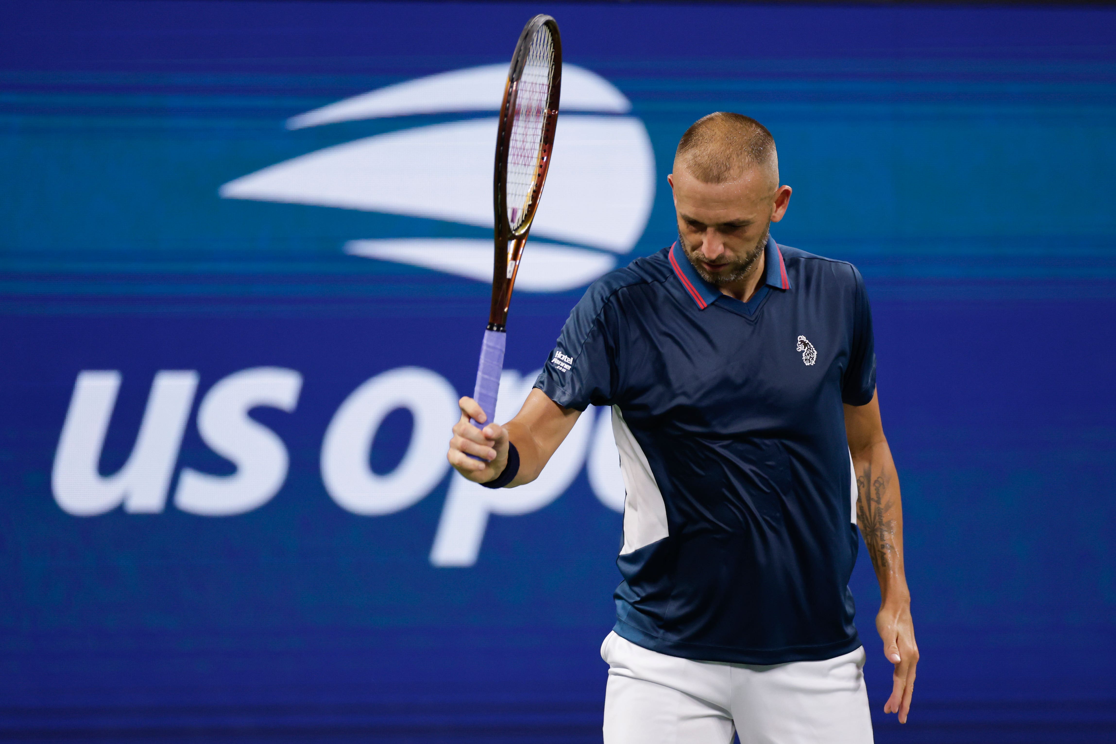 Dan Evans’ record-breaking run at the US Open is over (Adam Hunger/AP)