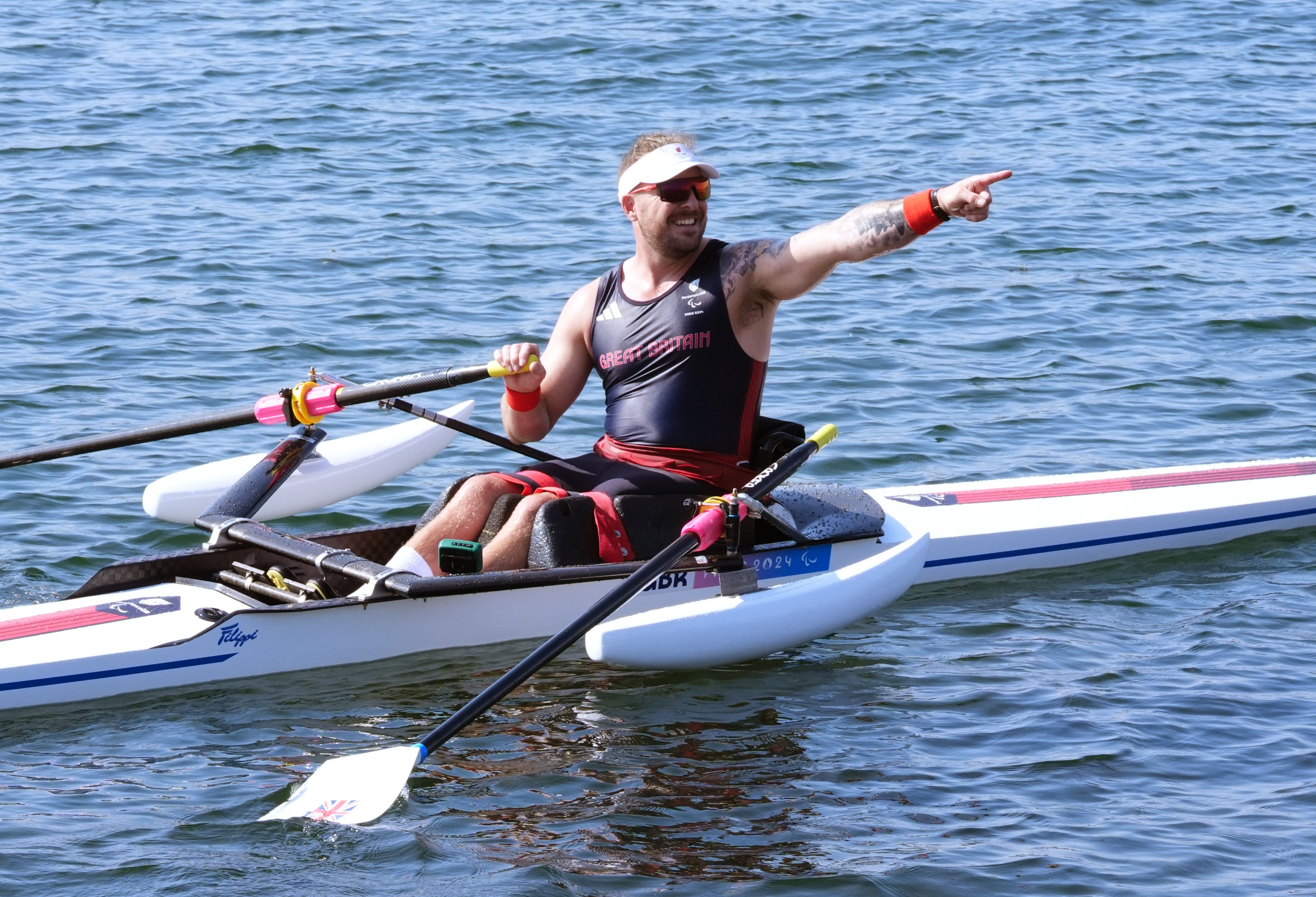 Great Britain’s Benjamin Pritchard won gold in the PR1 men’s single sculls