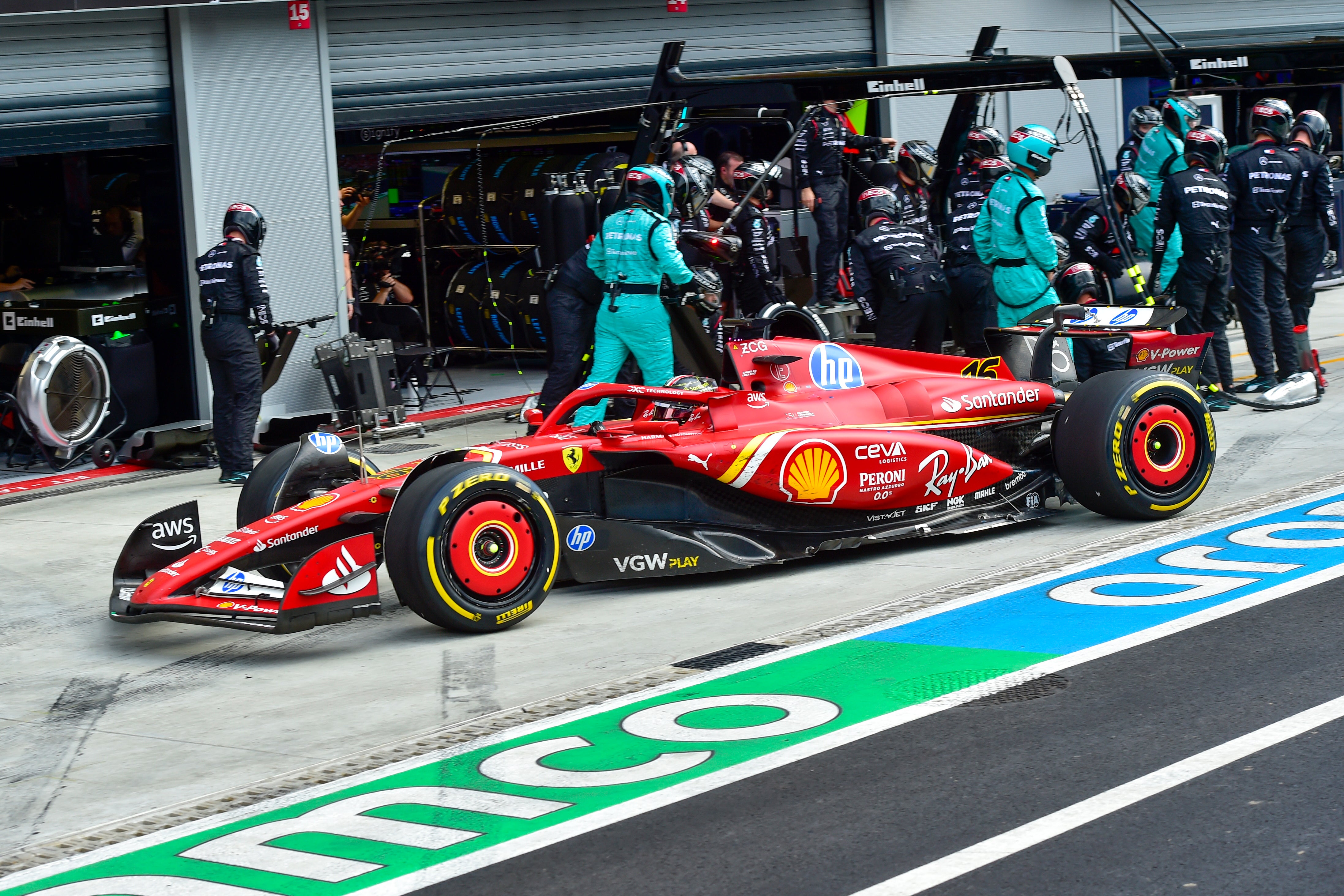 Ferrari opted for a one-stop strategy for Charles Leclerc