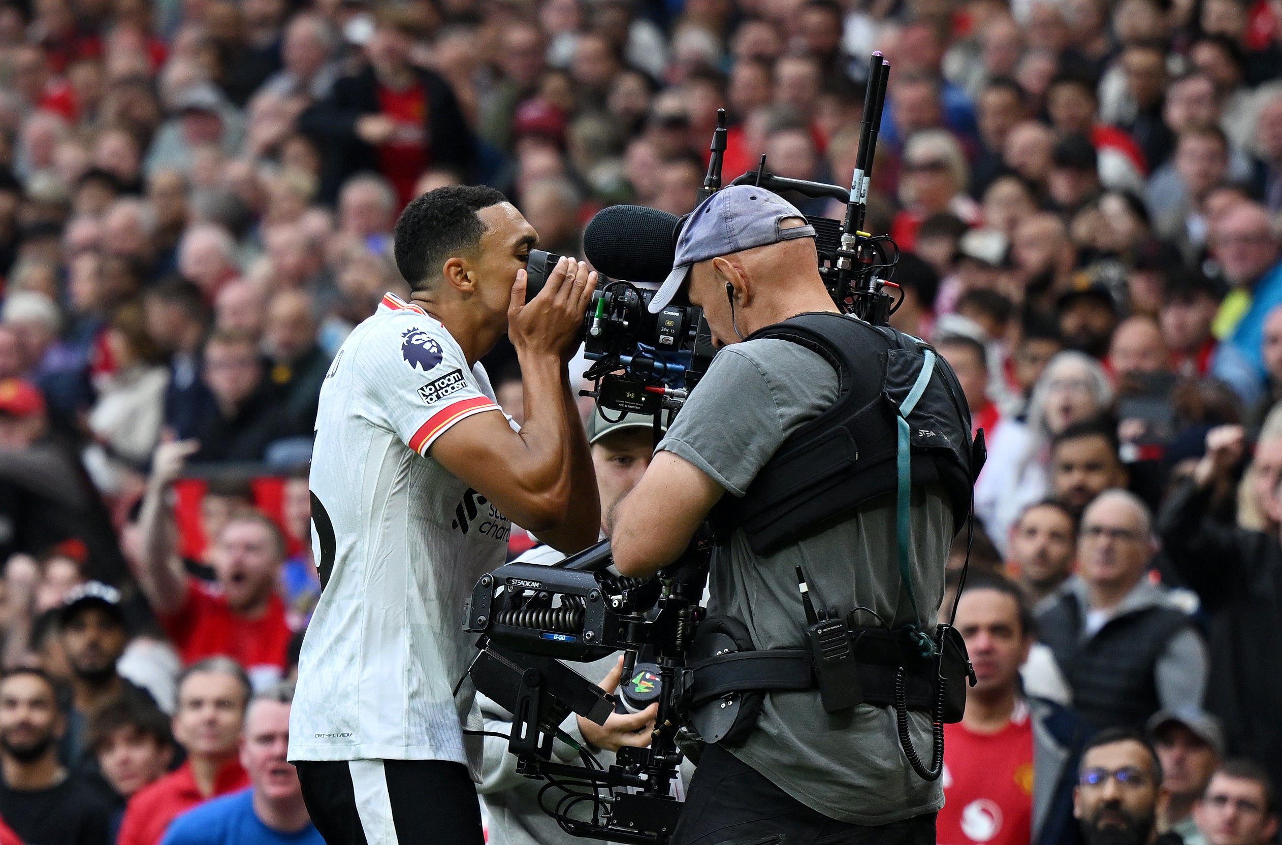 Trent Alexander-Arnold’s celebrates were cut short by VAR