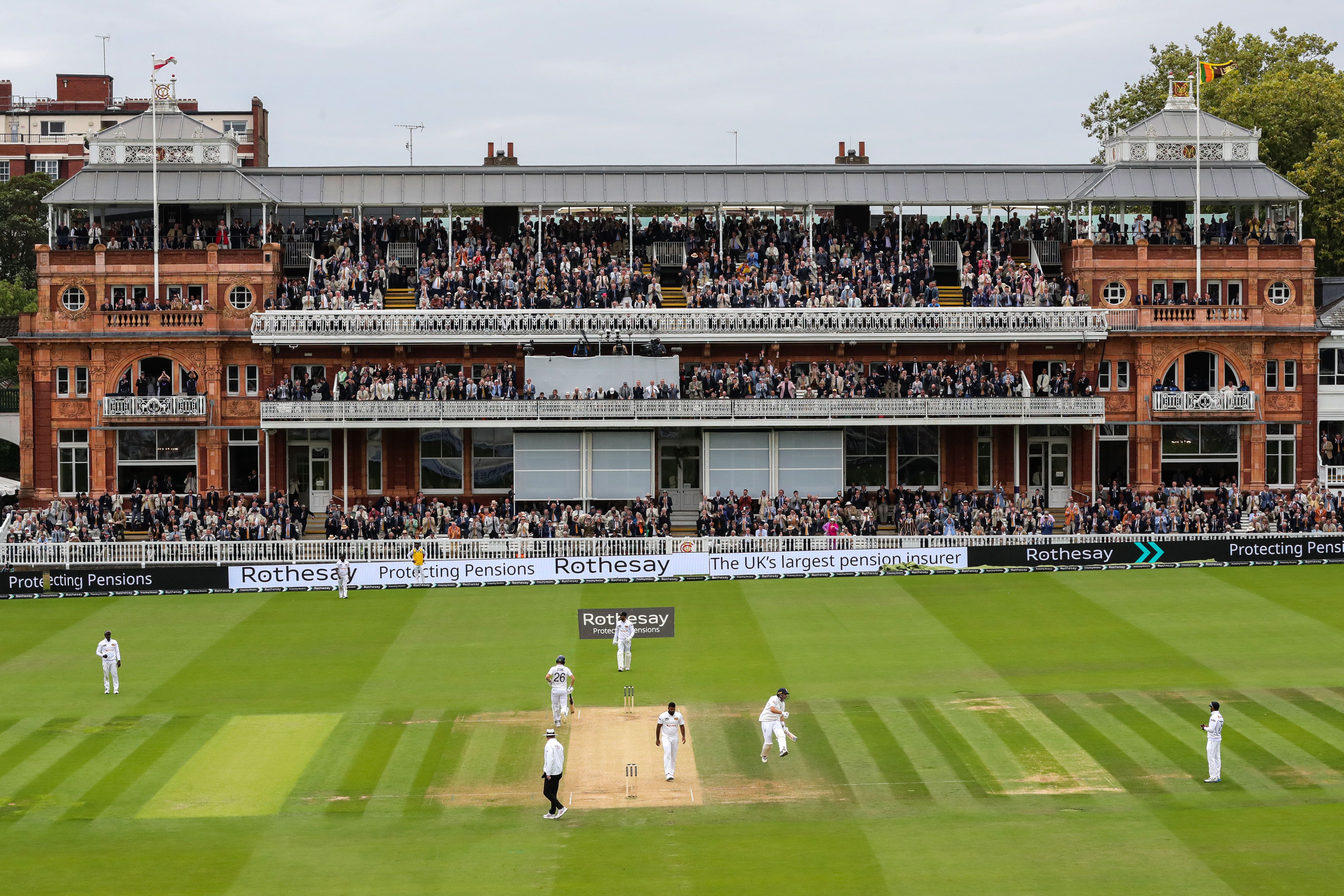 England’s Joe Root celebrates his century during day three of the second Rothesay Men’s Test match at Lord’s, London. Picture date: Saturday August 31, 2024.