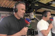Jamie Carragher winds up Gary Neville with one question as Liverpool dismantle Manchester United