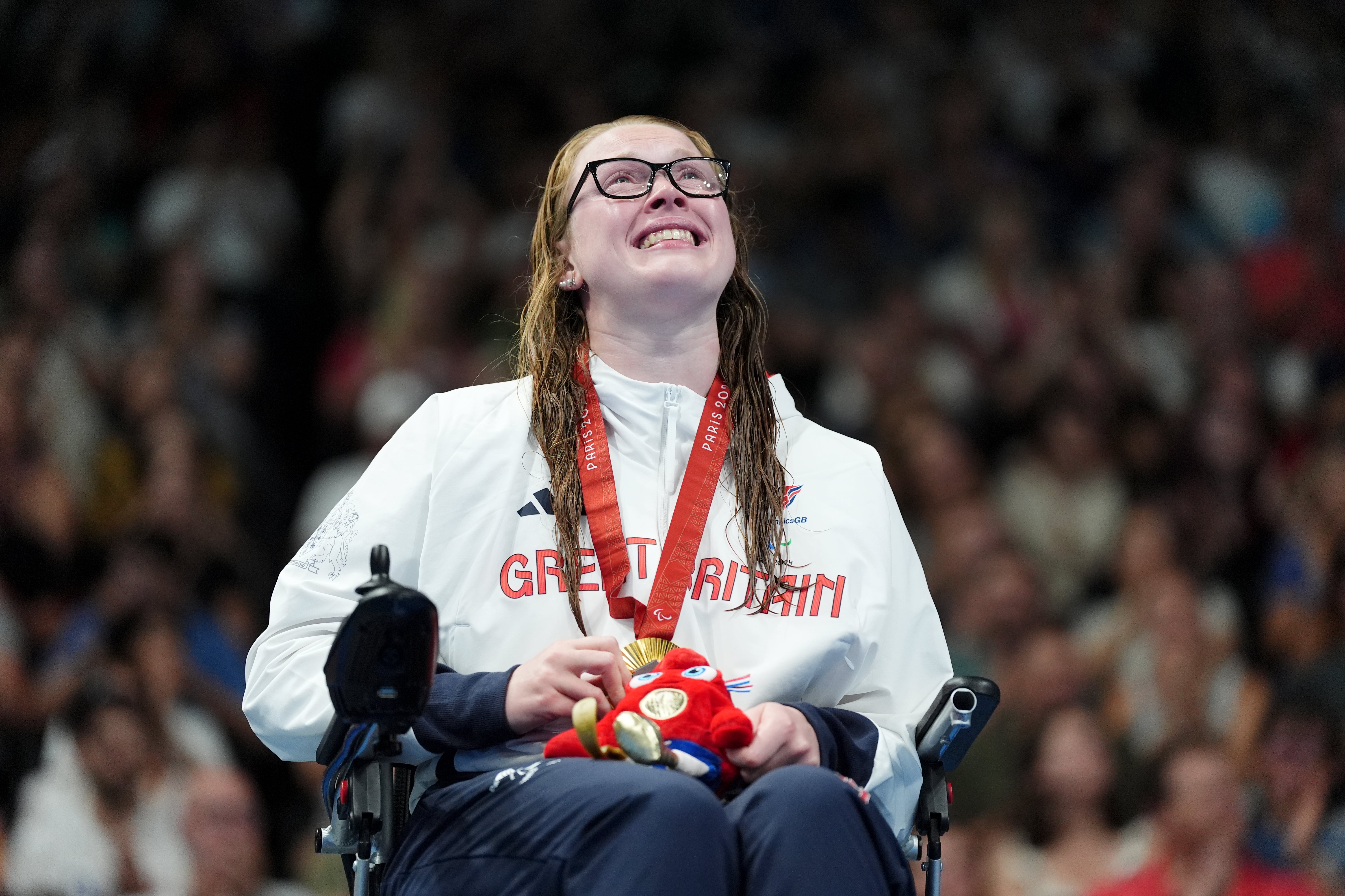 Brock Whiston won gold in the pool (Zac Goodwin/PA)