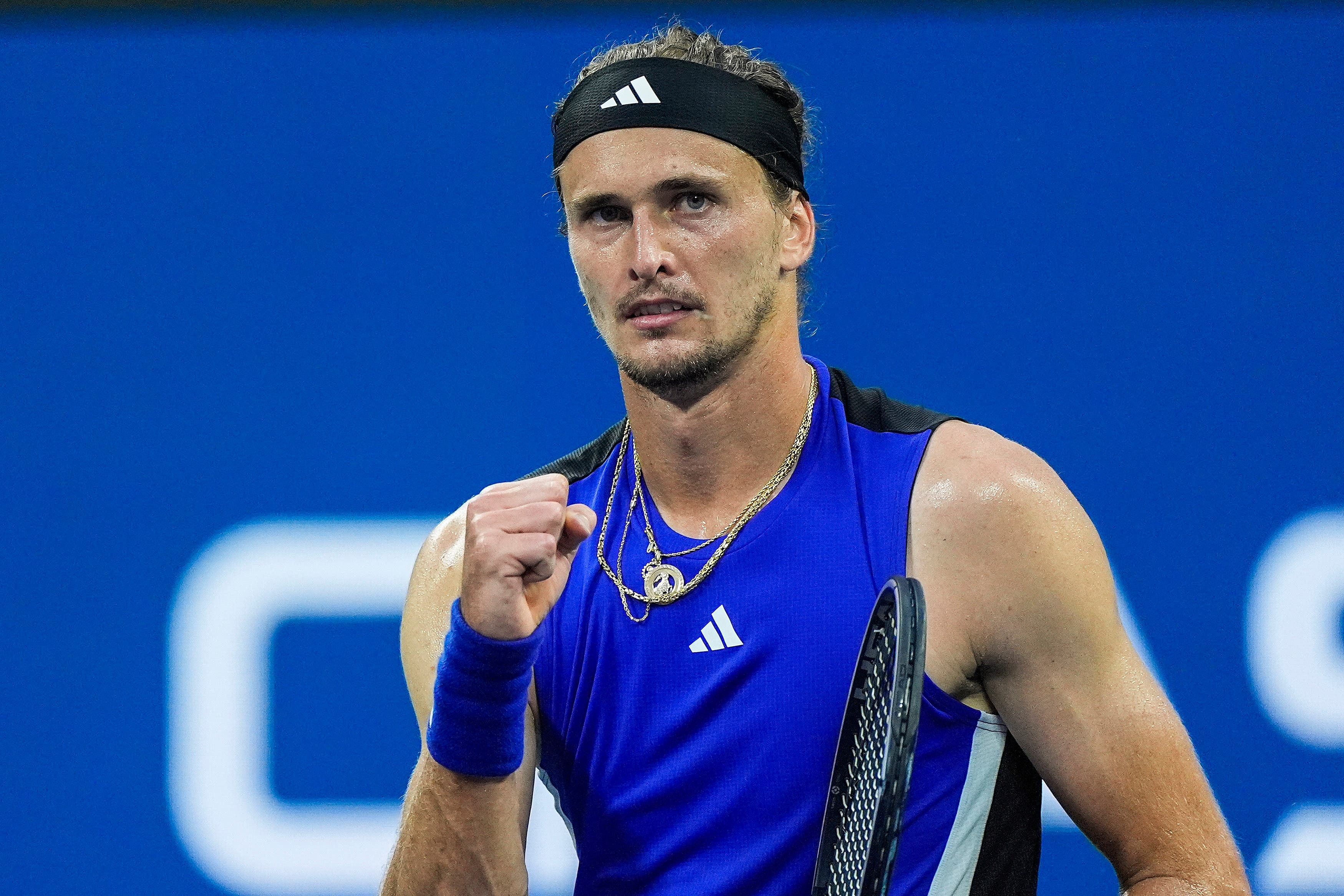 Alexander Zverev is through to a fourth quarter-final at the US Open (Eduardo Munoz Alvarez/AP)