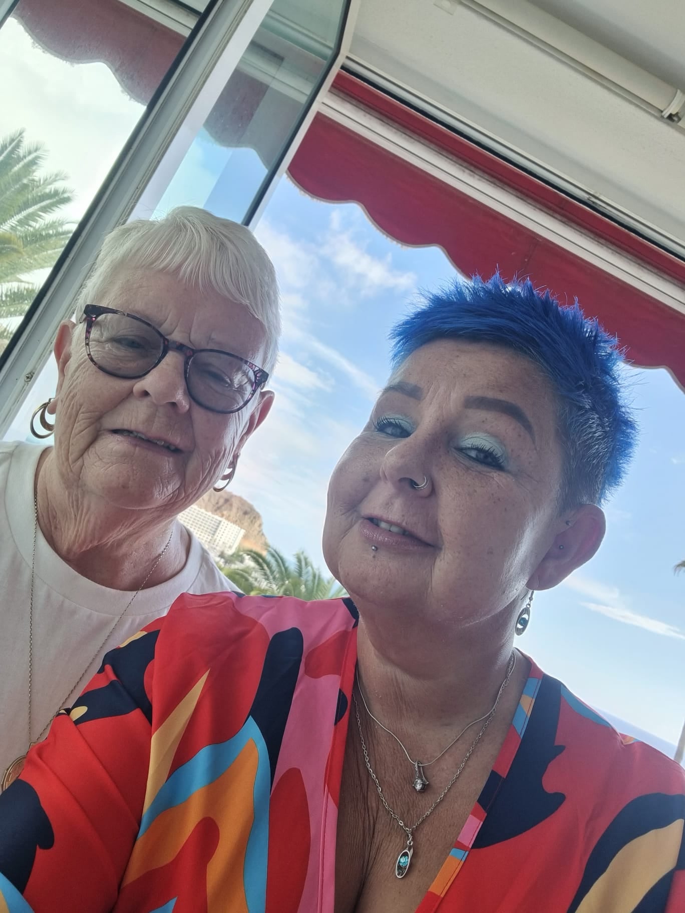 Tammy with her mother on holiday