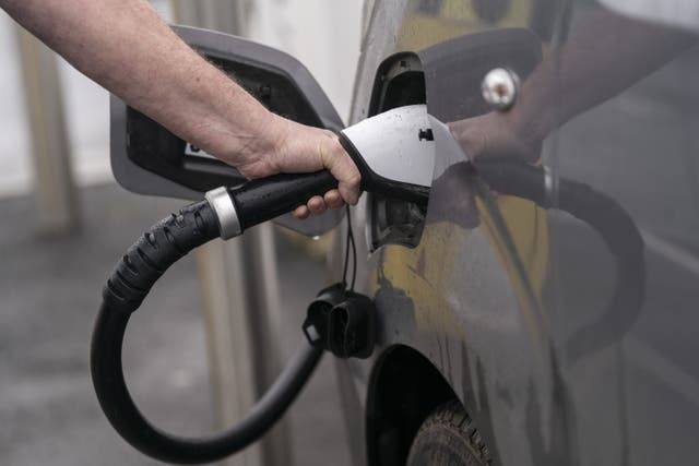 File photo dated 04/04/24 of an electric vehicle charging station at Skelton Lake Service Station in Leeds. Car dealership Vertu Motors has warned of lower half-year profits as demand for new cars and more expensive electric vehicles remains under pressure