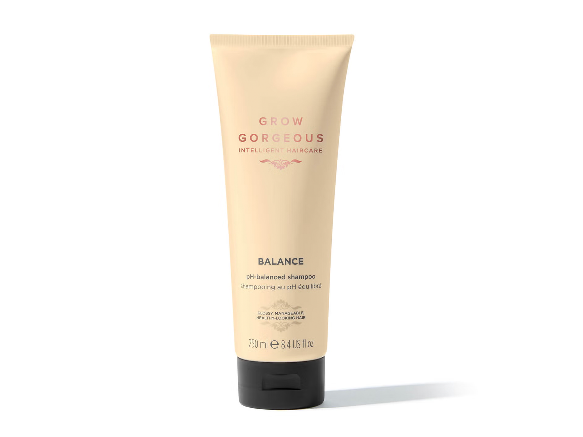 Opt for a mild shampoo, such as the Grow Gorgeous balance pH-balanced shampoo