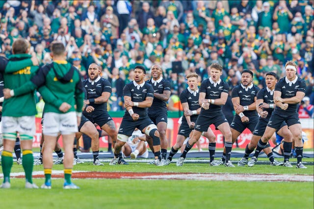 <p>New Zealand’s Haka was interrupted at Ellis Park </p>