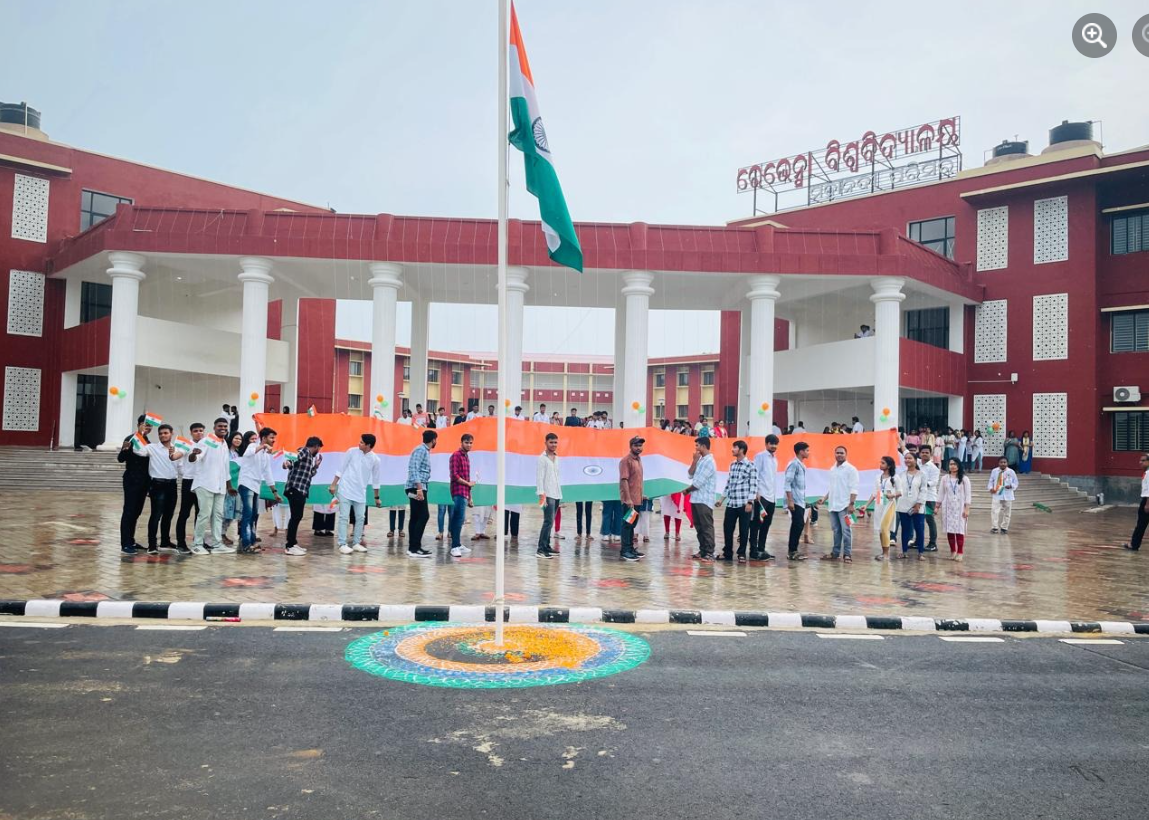 Ravenshaw University students and staff celebrate Independence Day