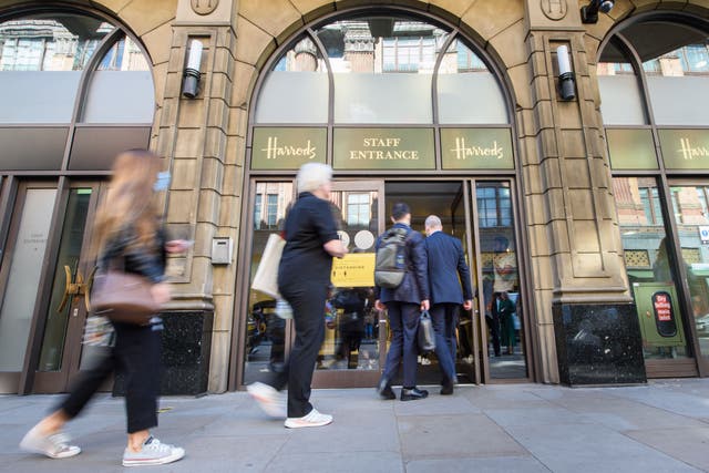 The Harrods store in Knightsbridge, London (Matt Crossick/PA)