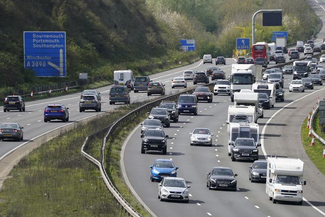 <p>Traffic on the M3 motorway
</p>