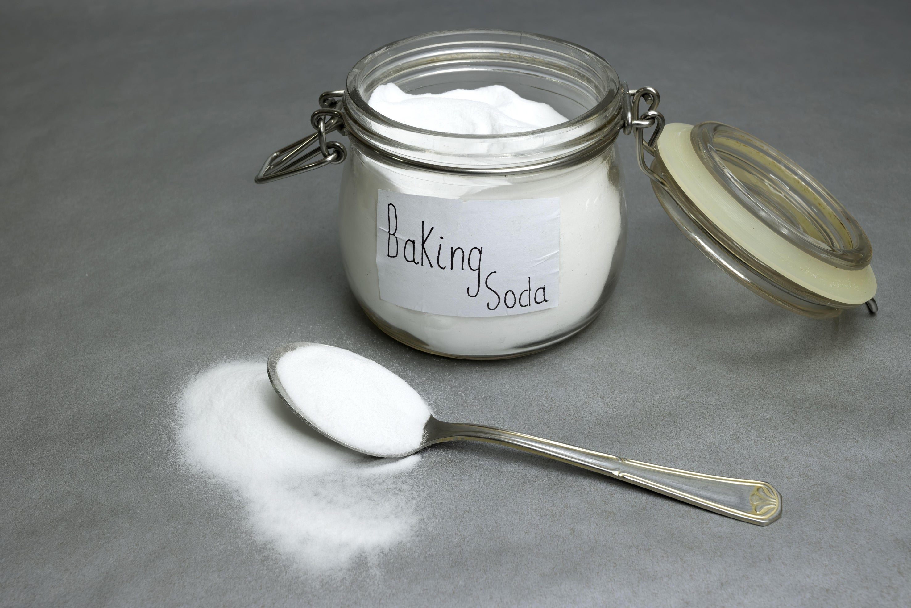 Mason jar with baking soda