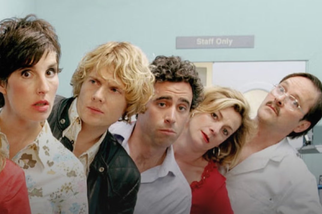 Tamsin Greig, Julian Rhind-Tutt, Stephen Mangan, Pippa Haywood and Mark Heap in ‘Green Wing’