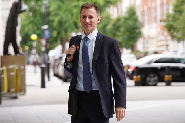 <p>Jeremy Hunt has rejected claims the previous government left a £22 billion ‘black hole’ in the public finances, saying they are ‘bogus’ (Lucy North/PA)</p>