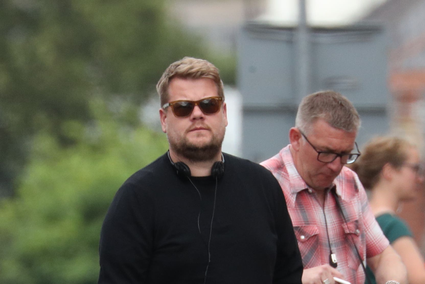 James Corden during filming for the Gavin and Stacey Christmas special in 2019 (Andrew Matthews/PA)