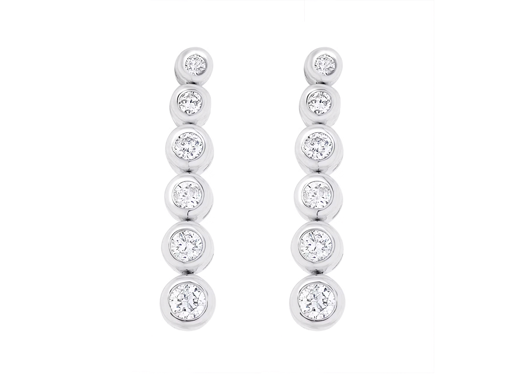 Best 21st birthday gift indybest review The Diamond Store life journey lab diamond rubover drop earrings 0.25ct in 9k white gol