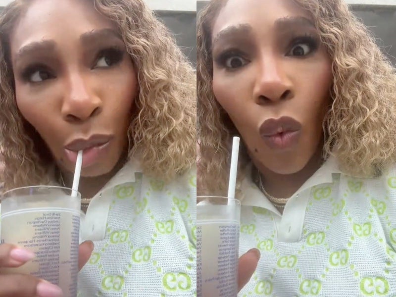 Serena Williams tries her first Honey Deuce at the 2024 US Open