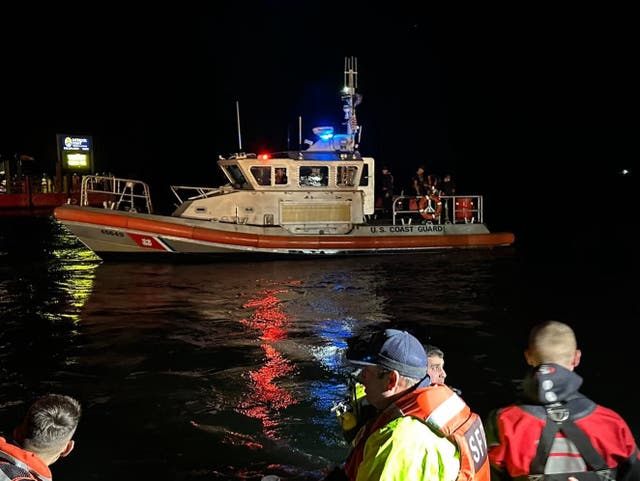 <p>A fleet of helicopters and boats rushed to Harbor One Marina jetty in Old Saybrook late on Labor Day  after a boat crash. Now, authorities are searching for two missing men. </p>