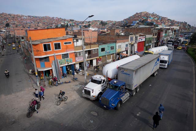 COLOMBIA-TRANSPORTISTAS PROTESTA