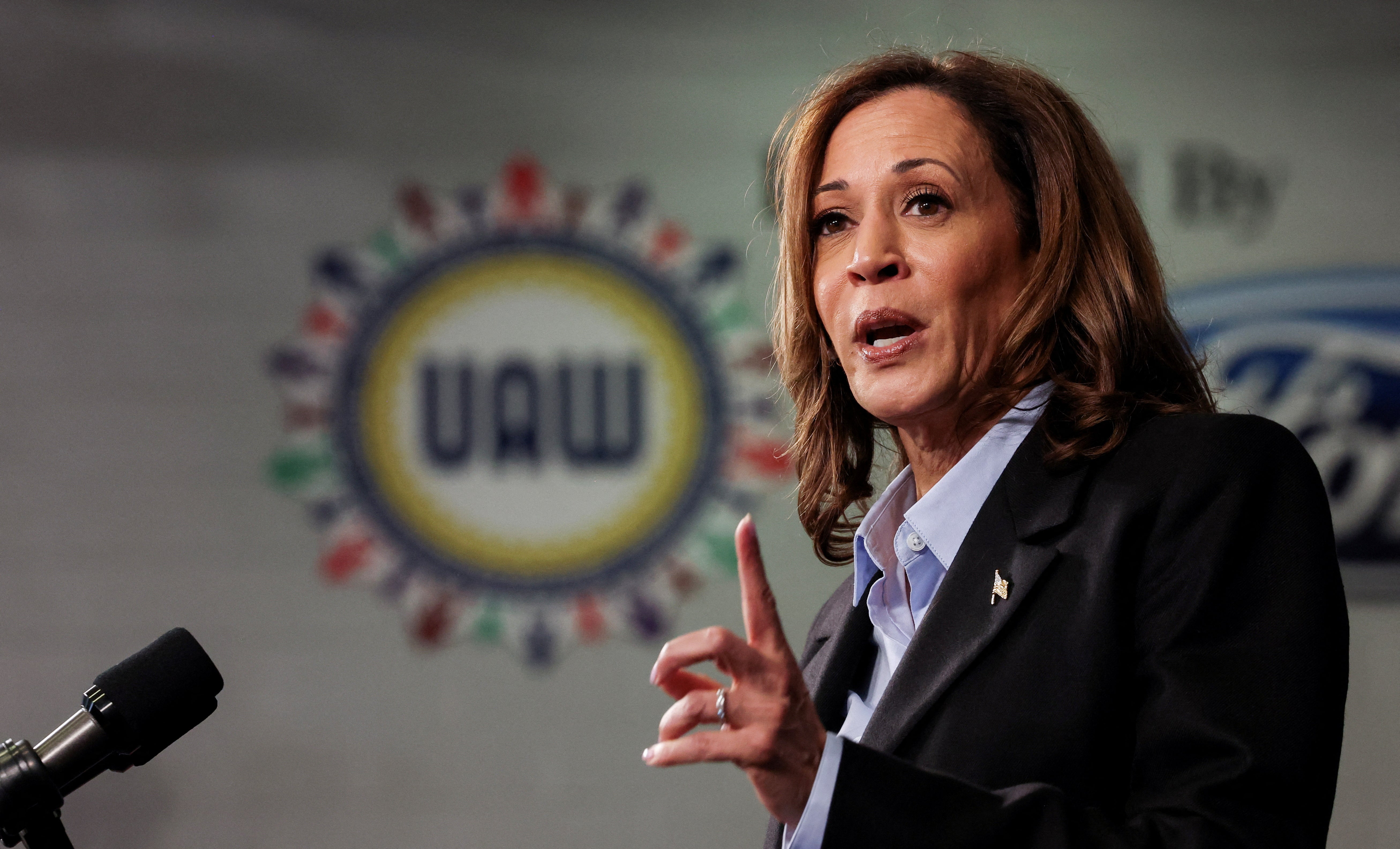 Kamala Harris spoke at Northwestern High School in Detroit earlier this month