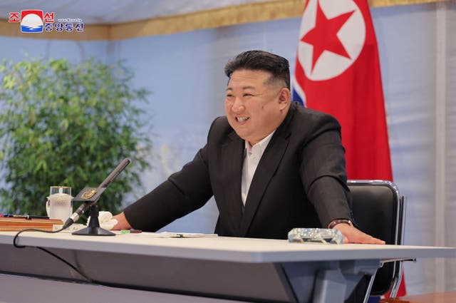 <p>North Korean leader Kim Jong-un attends a consultative meeting for a regional development project at an undisclosed location</p>