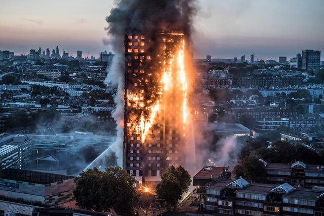 <p>The tower block fire spread with many residents still trapped inside<em> </em></p>