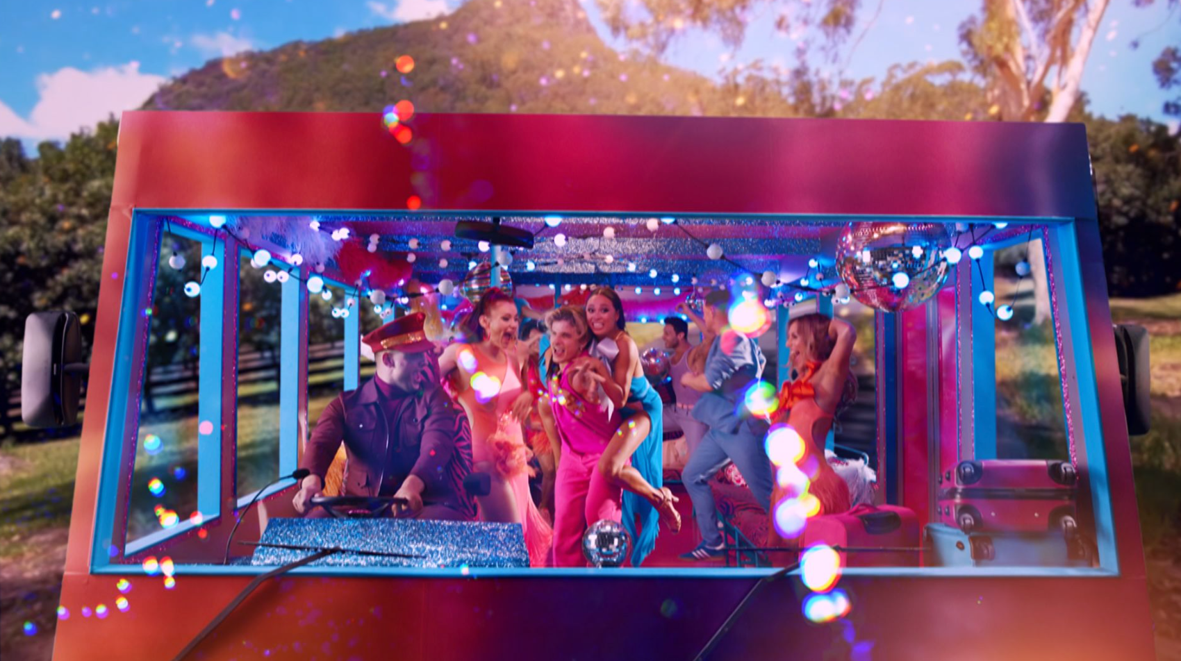 A still from the colourful trailer