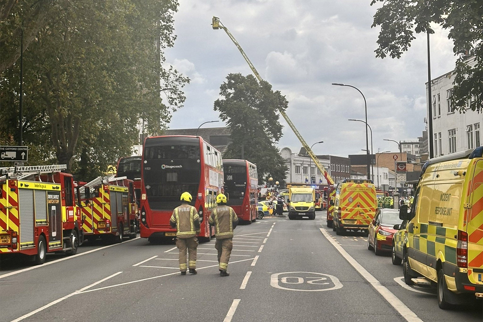 The fire is now under control, the fire brigade said