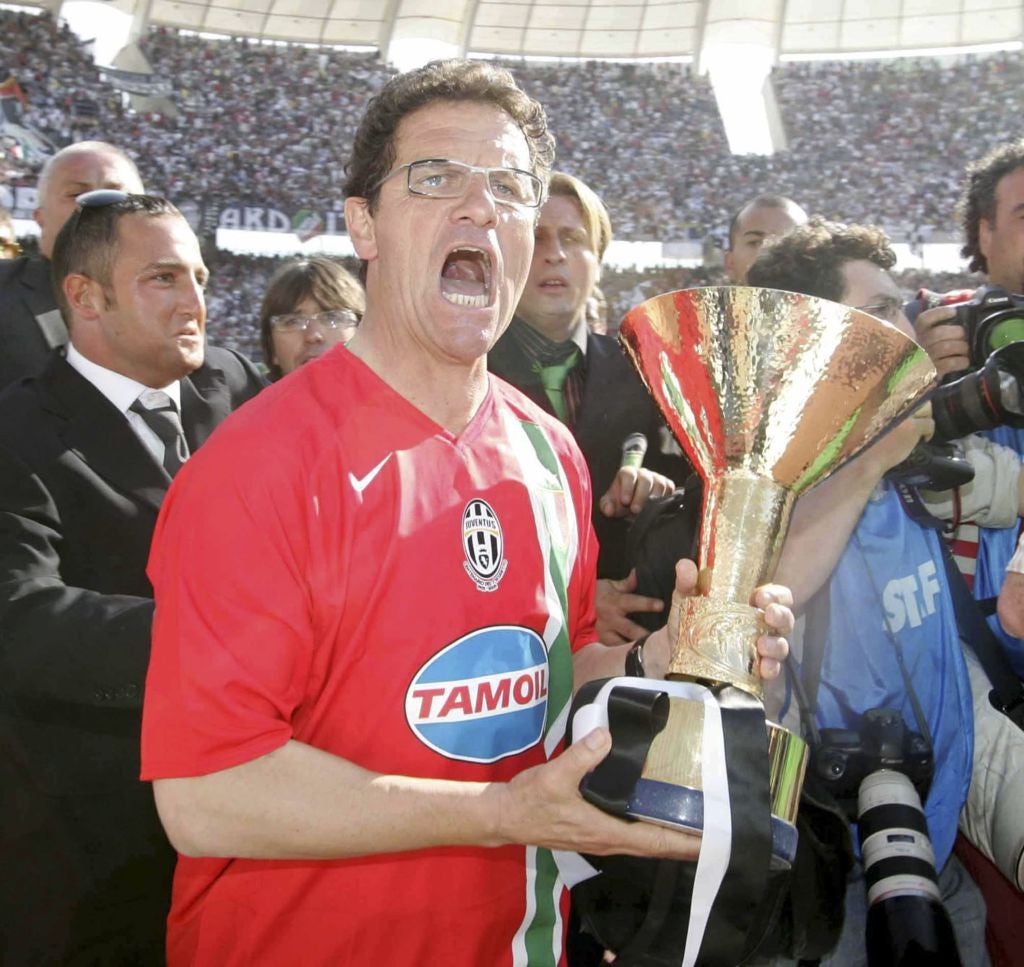 Juventus (pictured, manager Fabio Capello) were stripped of the 2004-05 and 2005-06 Serie A titles