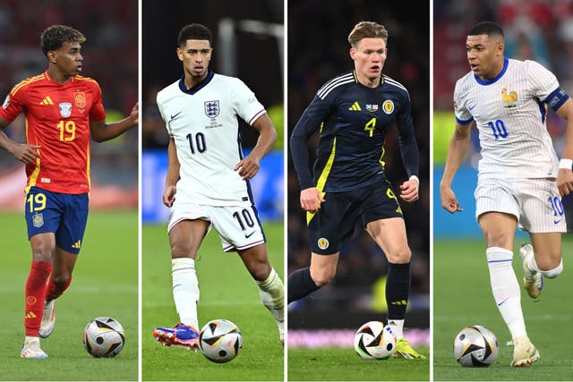 <p>Lamine Yamal, Jude Bellingham, Scott McTominay and Kylian Mbappe</p>