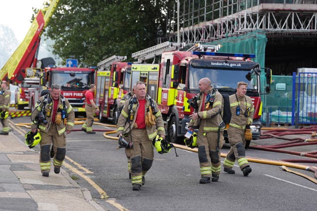 <p>London Fire Brigade said it has learned lessons from the Grenfell fire but is not complacent about the future (Lucy North/PA)</p>