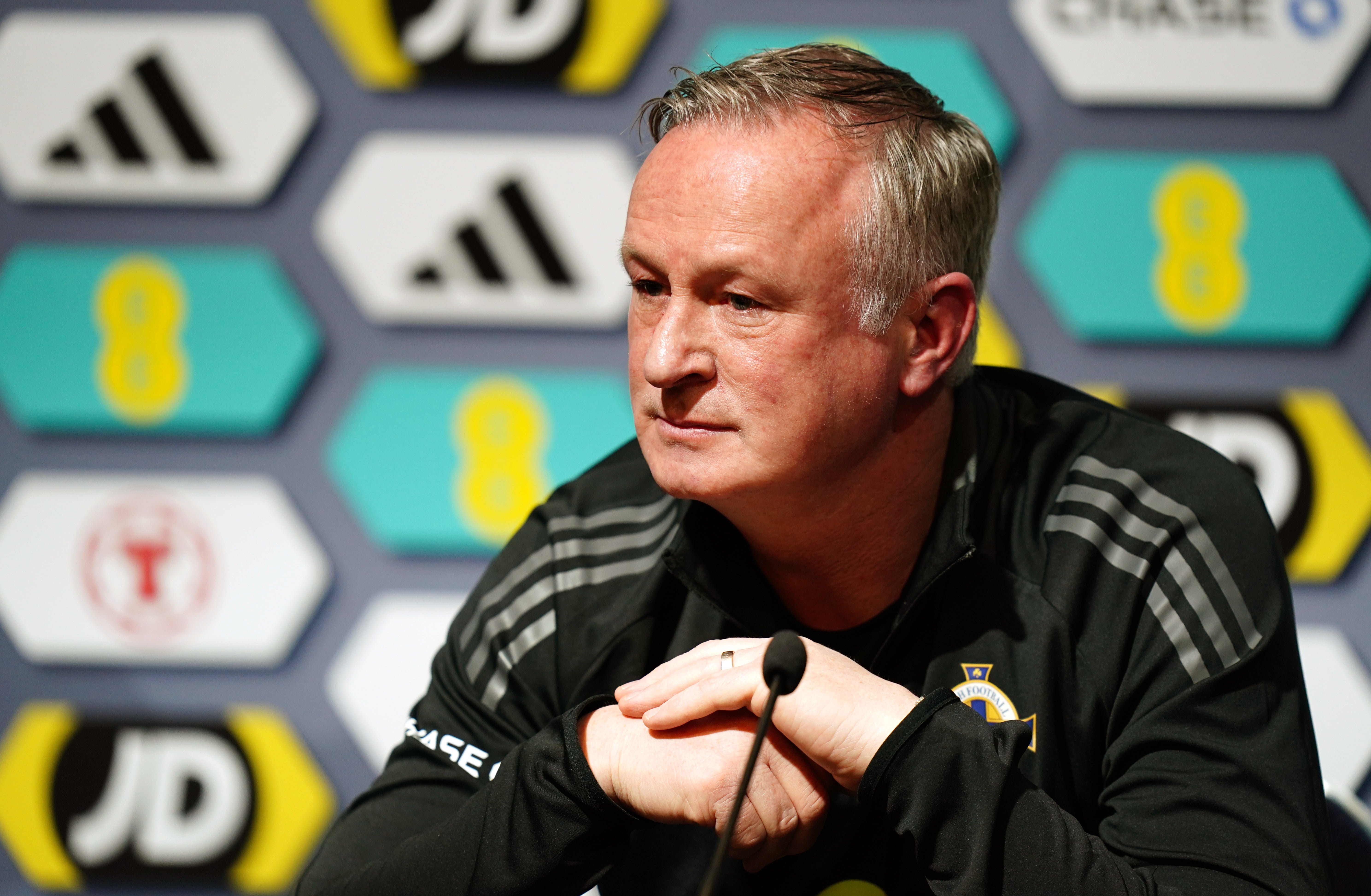 Michael O’Neill said he would use the Nations League campaign to allow a captain to emerge (Jane Barlow/PA)