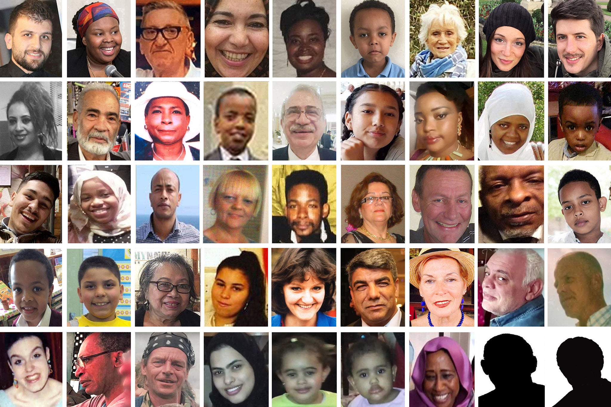 Some of the victims of the Grenfell fire