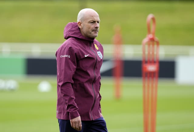 <p>England interim manager Lee Carsley will lead the senior team for the first time on Saturday (Nick Potts/PA)</p>