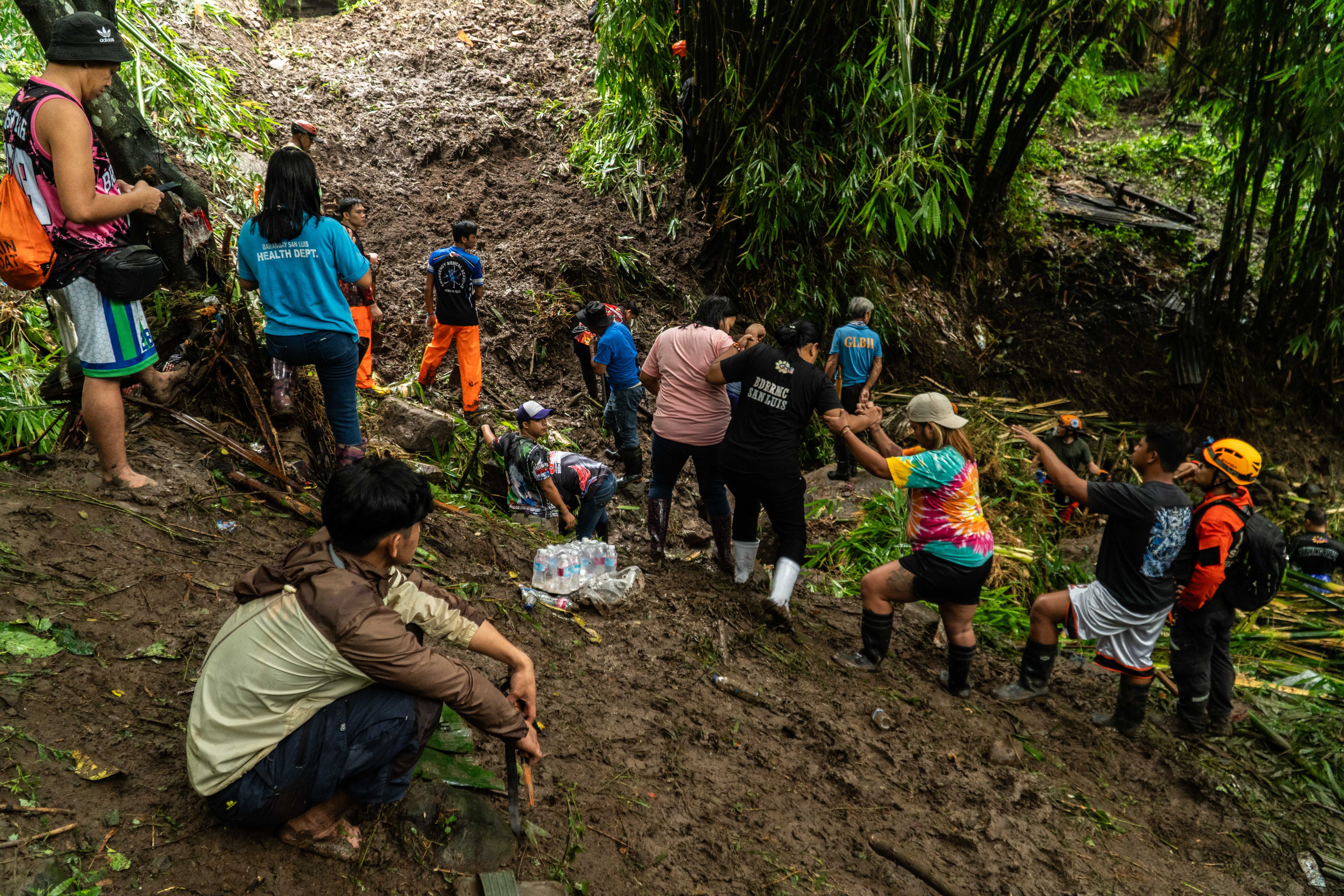 Search and rescue operations continue in Antipolo, Rizal, at the site where people may be buried following a landslide triggered by Tropical Storm Yagi