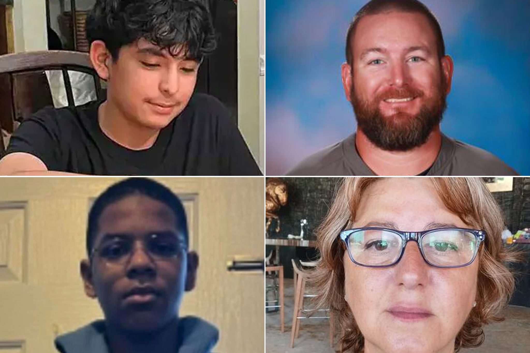 Mason Schermerhorn, Christian Angulo, both 14, and teachers Richard Aspinwall, 39, and Christina Irimie, 53, all lost their lives