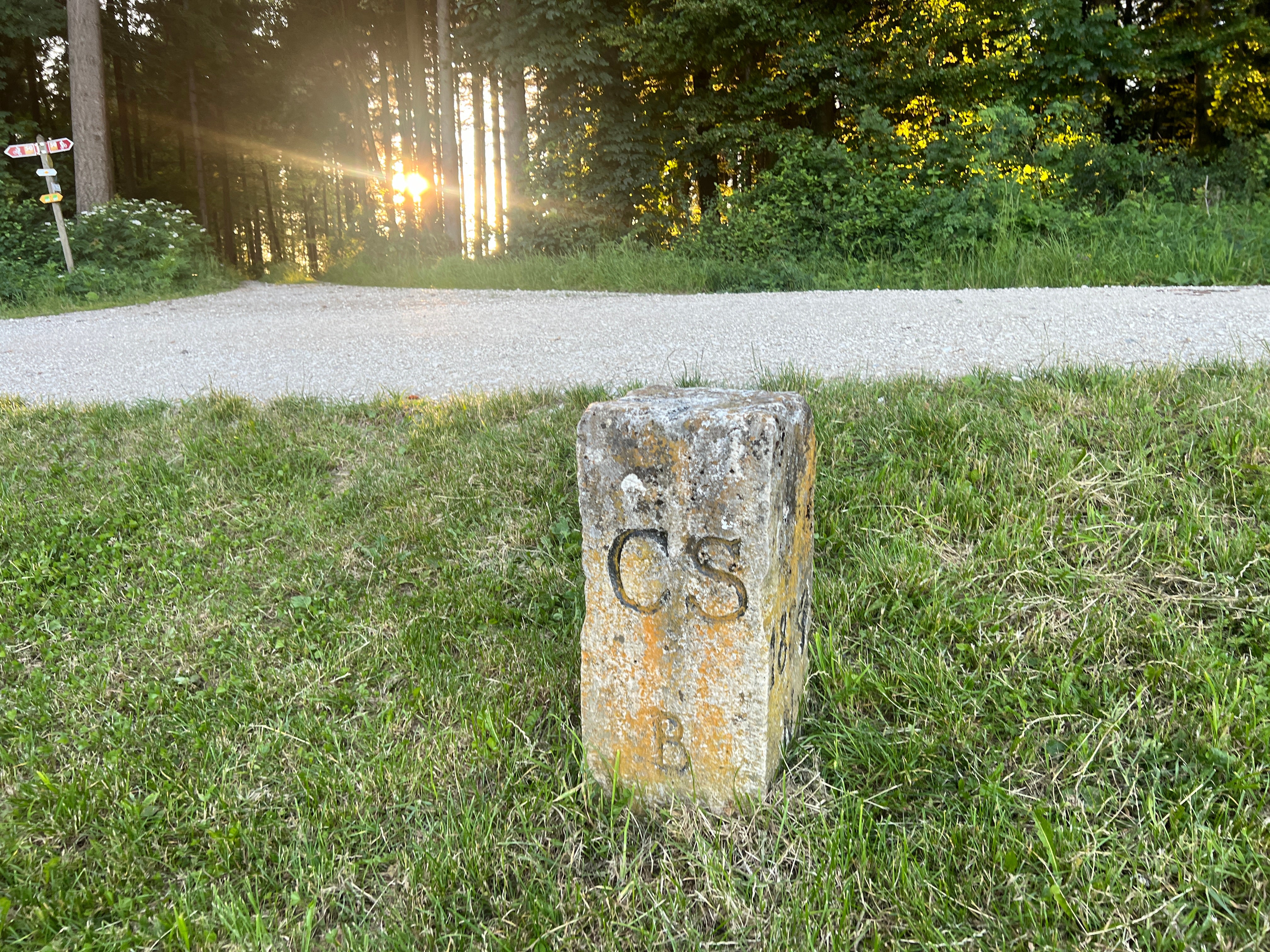  Stone marking the northernmost point in Switzerland