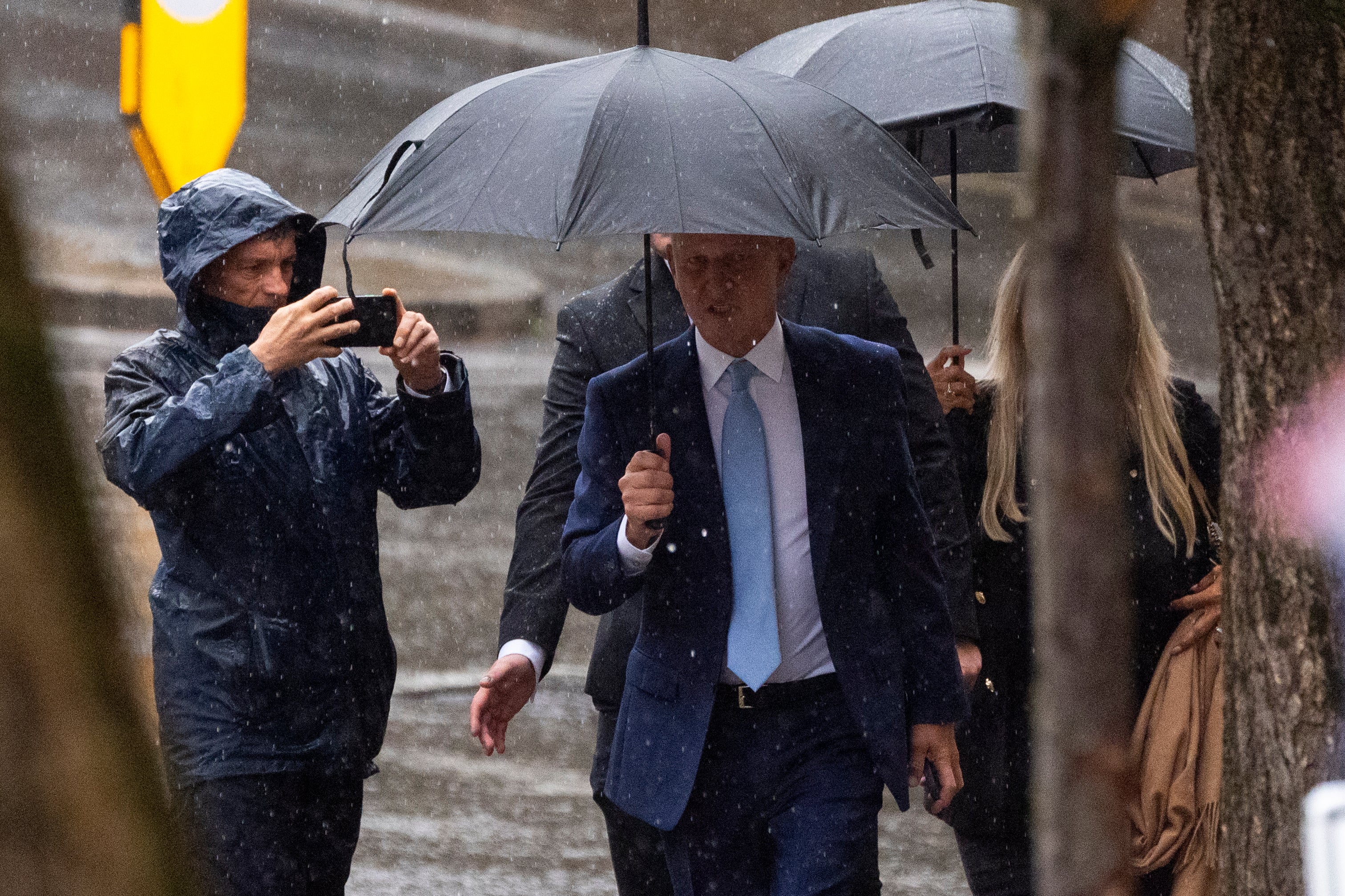 The presenter seen arriving at Winchester Coroners’ Court