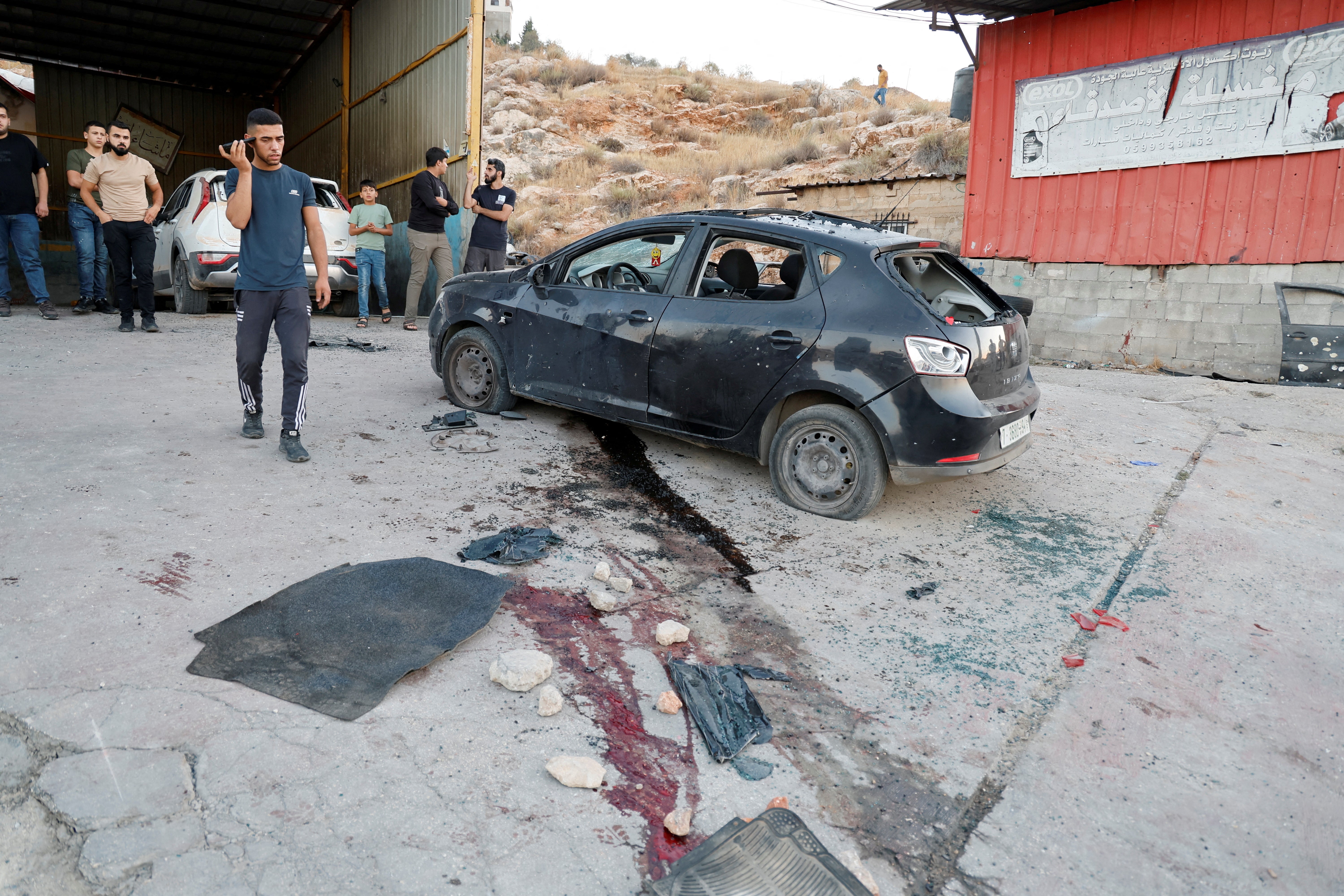 Five were killed in the car bombing in Tubas, West Bank